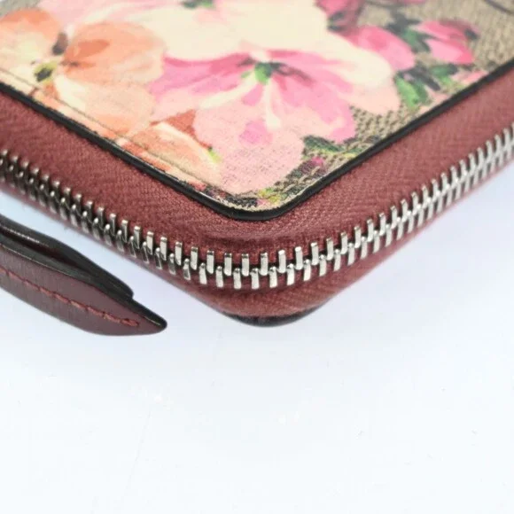Auth Gucci Blooms Pvc Leather Coin Case #198825G23B